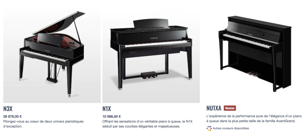 Yamaha AvantGrand hybrid pianos