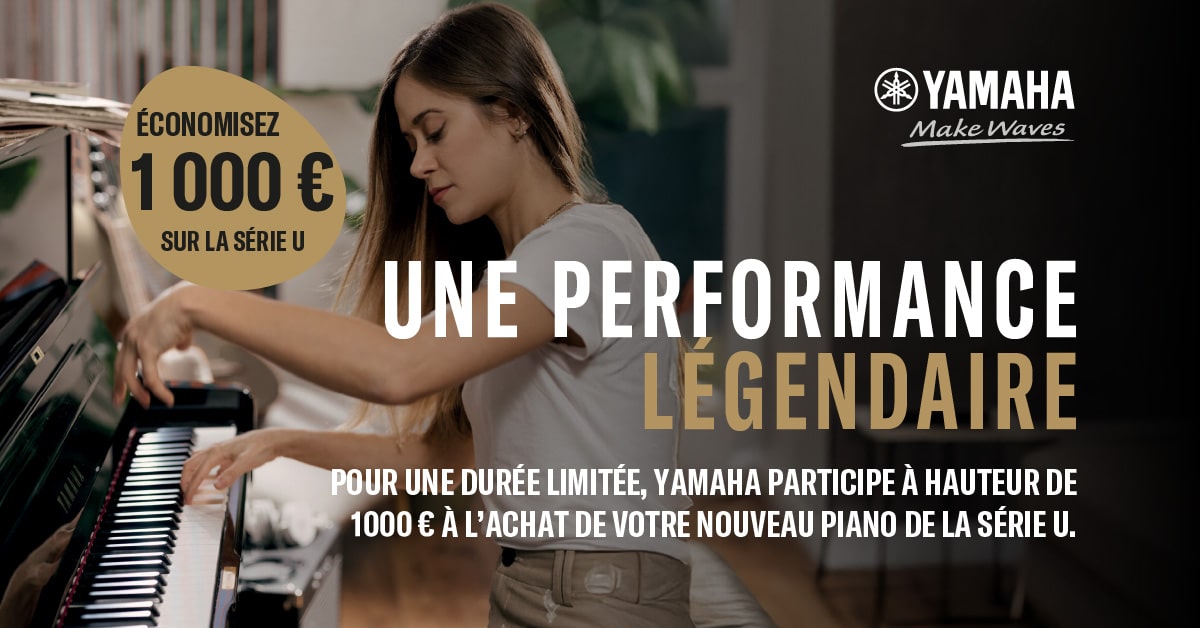 1000€ Offerts sur les Yamaha de la série U !